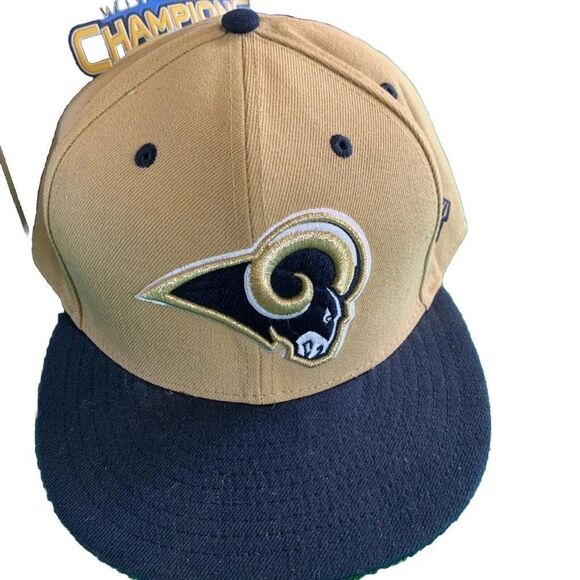 HTF - New Era 59Fifty St. Louis Rams Snapback Hat Ball Cap NFL - Size 8 EUC - Picture 1 of 6